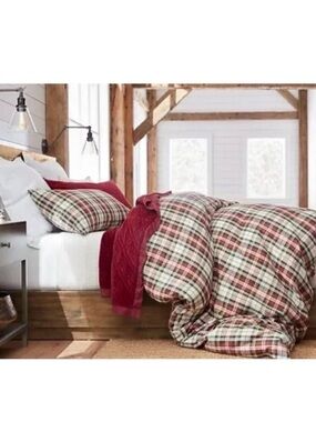 Pottery Barn Denver Flannel Duvet- F/Q